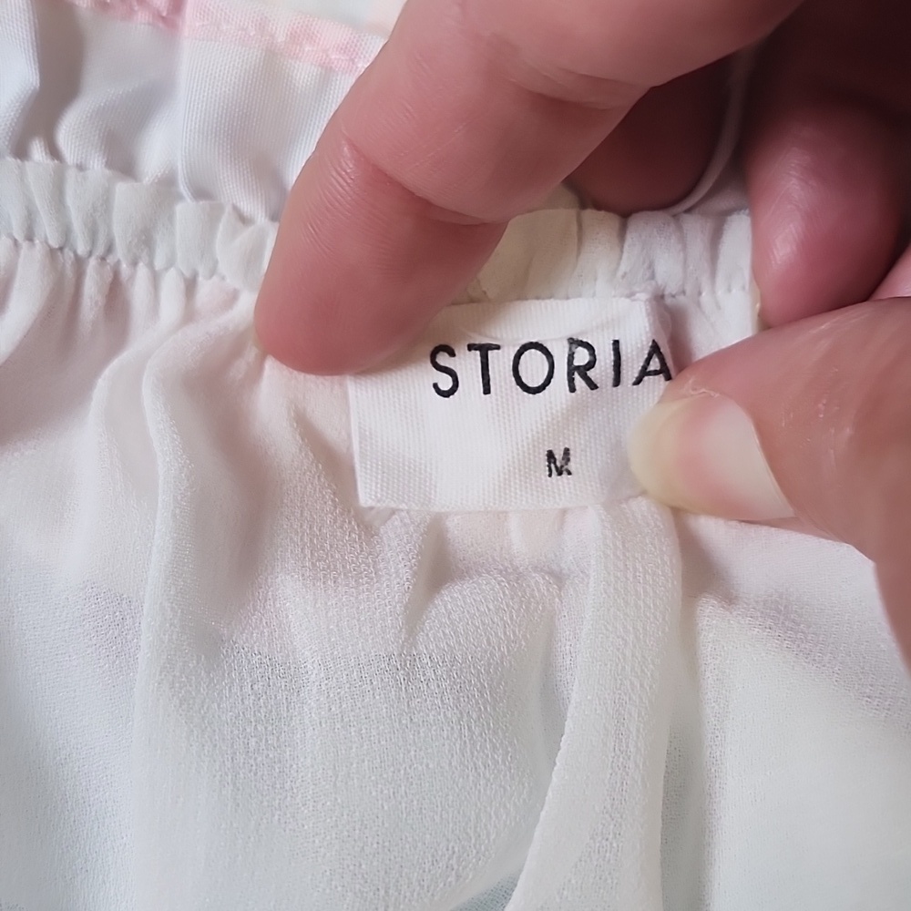 Storia Womens Pastel Gingham Check Flowy Mid Dress Size Medium Lightweight Lined - Picture 3 of 7